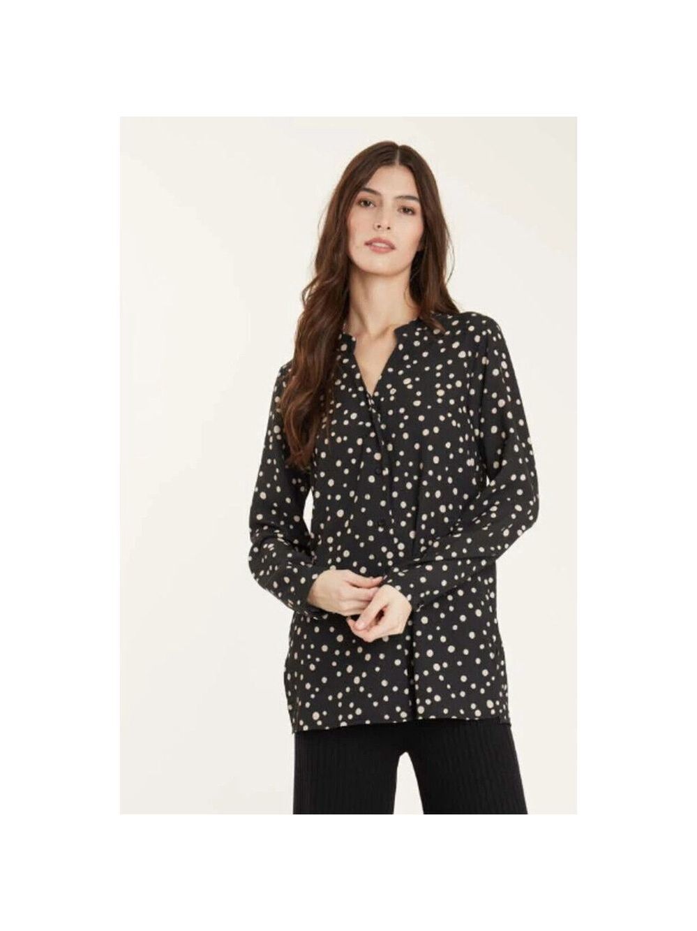 PISTACHE GEORGETTE BLOUSE DOTTED PRINT SIZE SMALL